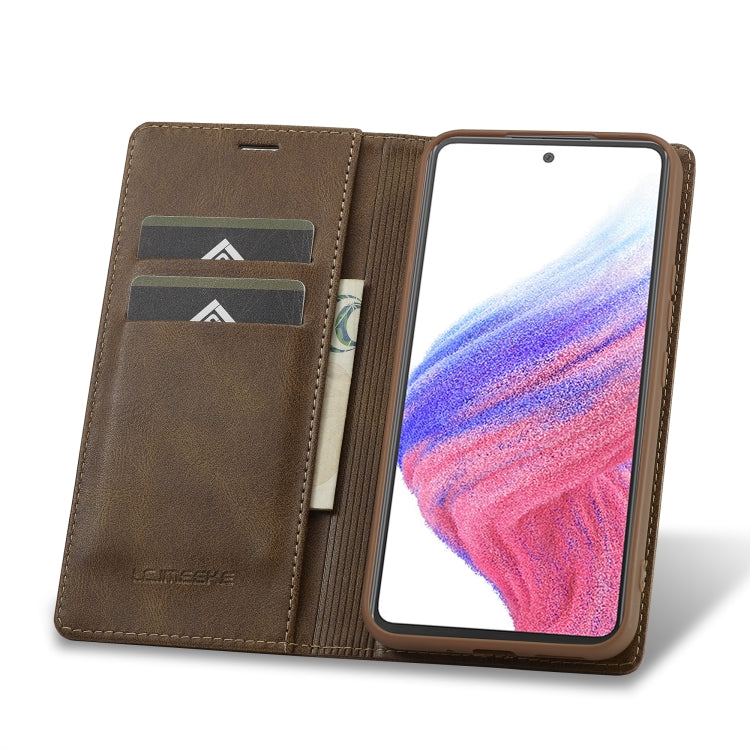 For Samsung Galaxy A54 5G LC.IMEEKE RFID Anti-theft Leather Phone Case