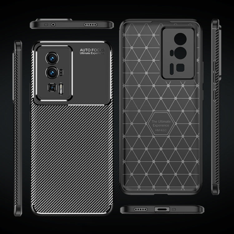 For Xiaomi Redmi K60 Carbon Fiber Texture Shockproof TPU Phone Case(Black)