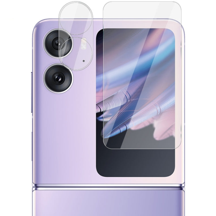 For OPPO Find N2 Flip 5G 1 Sets imak Integrated Lens Film + Glass Rear Screen Sticker