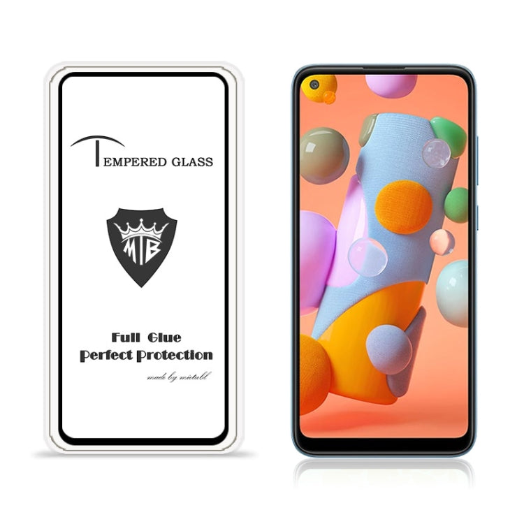 For Galaxy A11 MIETUBL 9H Full Glue Full Screen Tempered Glass Film