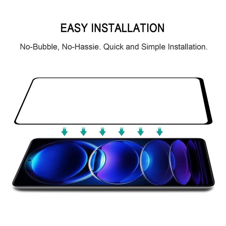 25pcs Full Glue Full Screen Tempered Glass Film For Xiaomi Redmi Note 12 Pro/12 Pro+/Note 12 4G Global