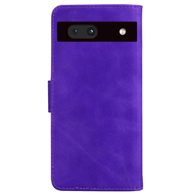 For Google Pixel 7a Skin Feel Pure Color Flip Leather Phone Case