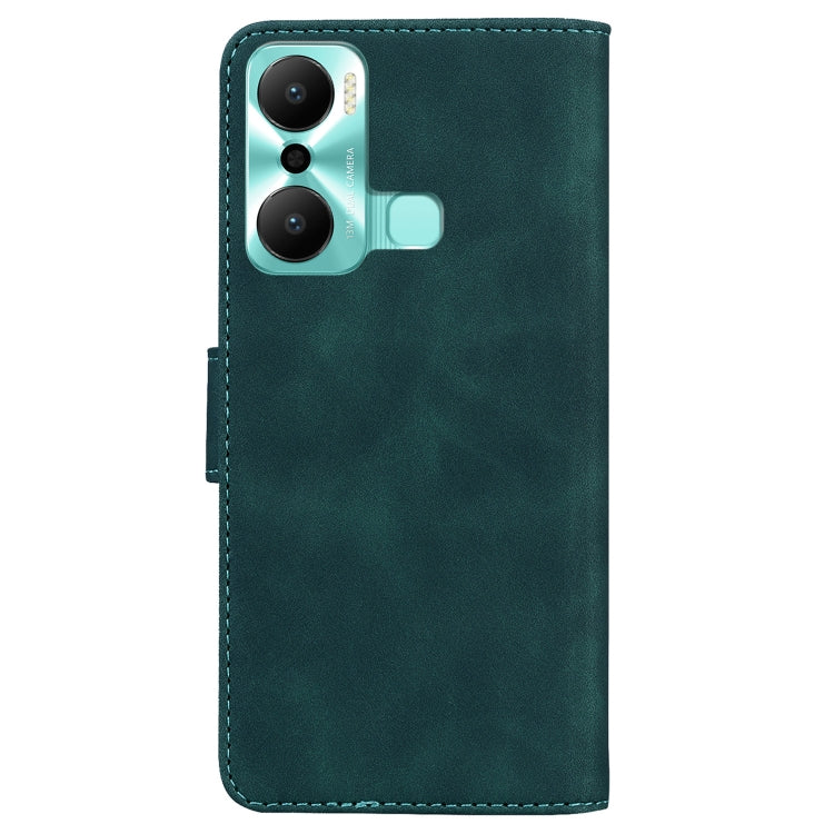 For Infinix Hot 20 Play Skin Feel Pure Color Flip Leather Phone Case
