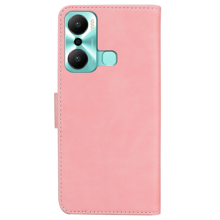 For Infinix Hot 20 Play Skin Feel Pure Color Flip Leather Phone Case
