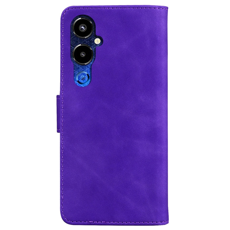 For Tecno Pova 4 Pro Skin Feel Pure Color Flip Leather Phone Case