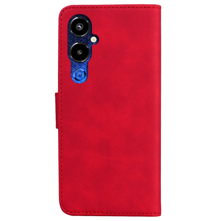 For Tecno Pova 4 Pro Skin Feel Pure Color Flip Leather Phone Case