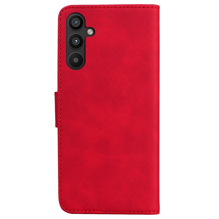 For Samsung Galaxy A34 5G Skin Feel Pure Color Flip Leather Phone Case
