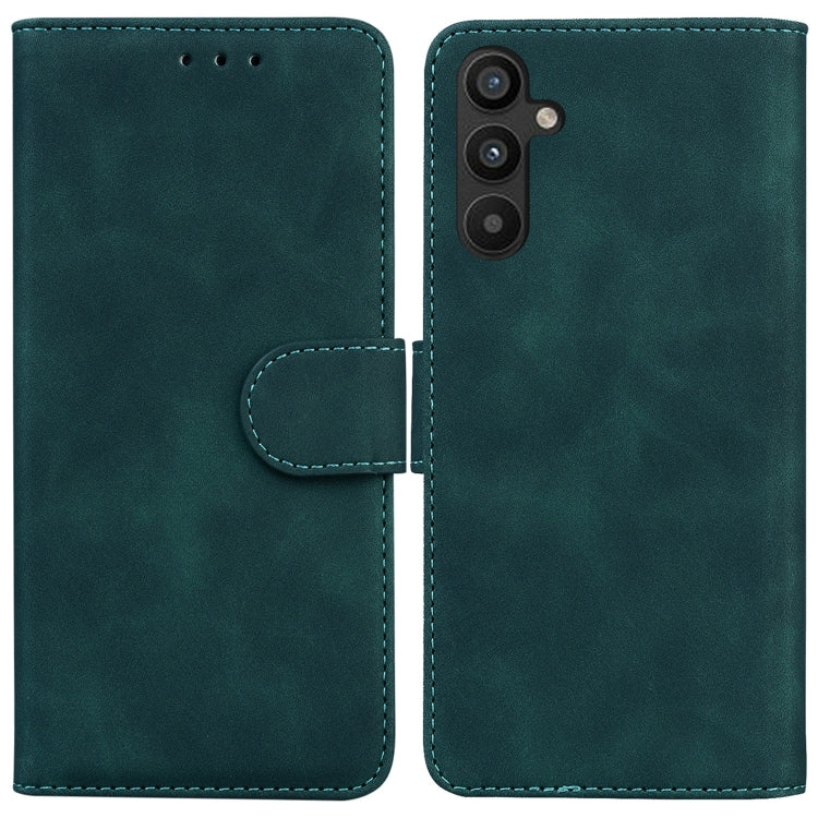 For Samsung Galaxy A34 5G Skin Feel Pure Color Flip Leather Phone Case