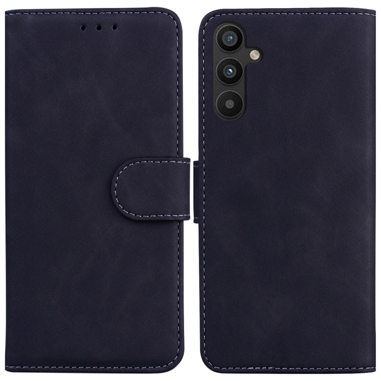 For Samsung Galaxy A34 5G Skin Feel Pure Color Flip Leather Phone Case