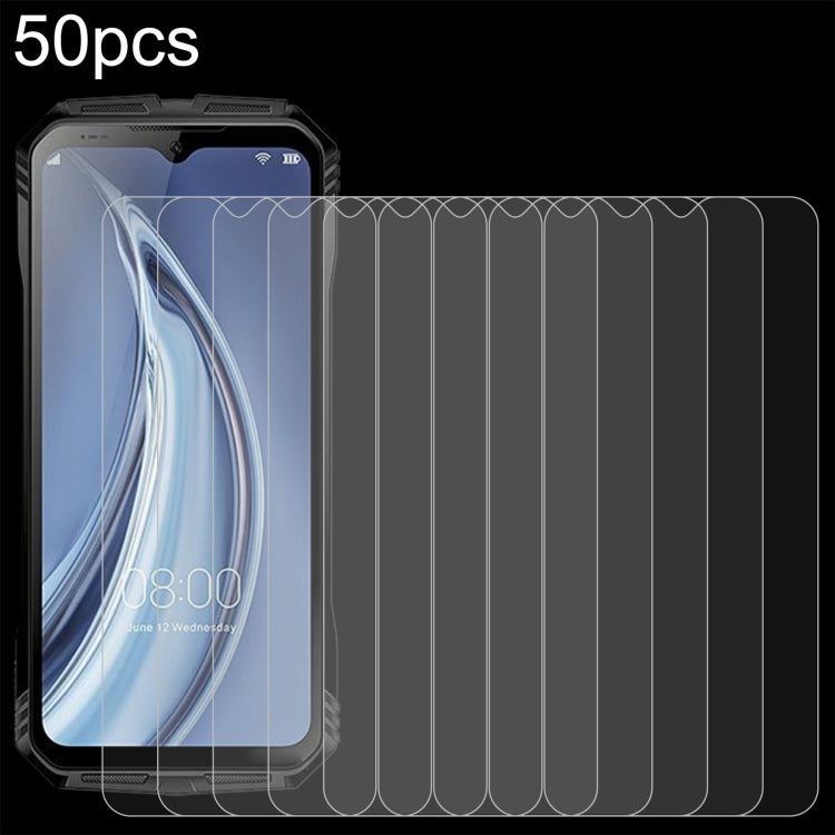 For Doogee S100 Pro 50 PCS 0.26mm 9H 2.5D Tempered Glass Film