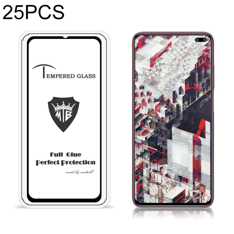 For Xiaomi Redmi K30 25 PCS MIETUBL 9H Full Glue Full Screen Tempered Glass Film