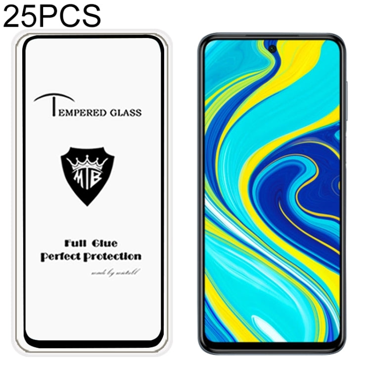 For Xiaomi Redmi Note 9s / Note 10 Lite 25 PCS MIETUBL 9H Full Glue Full Screen Tempered Glass Film