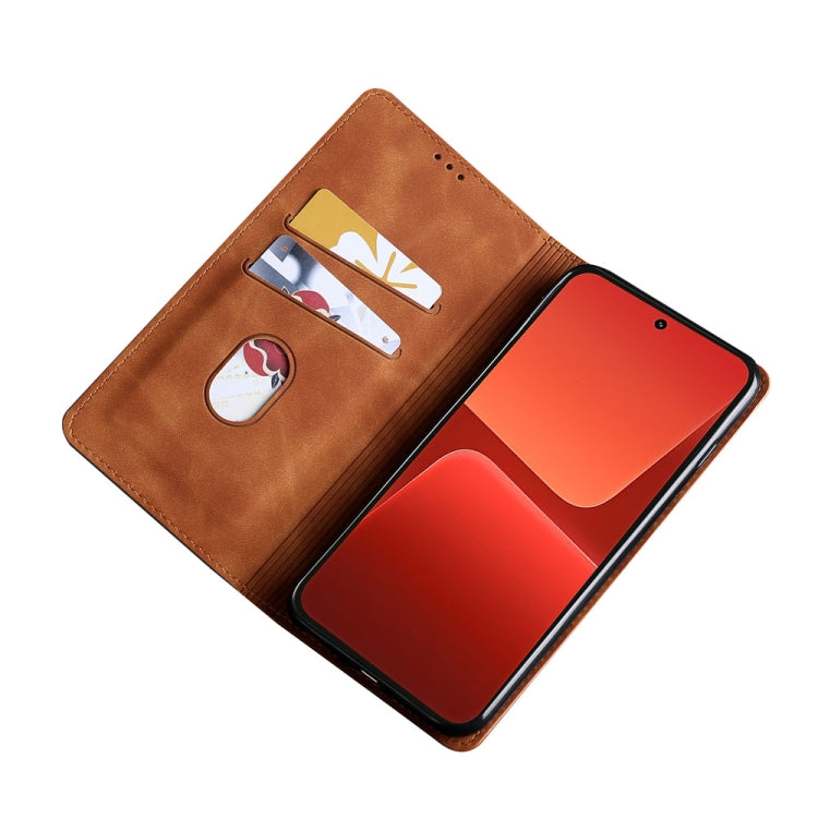 For Xiaomi 13 Skin Feel Magnetic Horizontal Flip Leather Phone Case