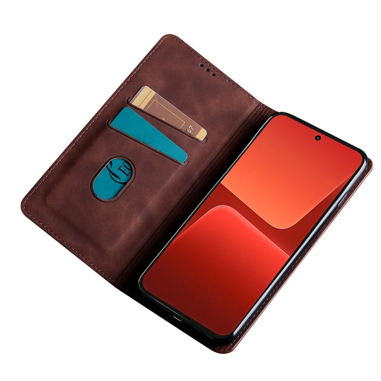 For Xiaomi 13 Skin Feel Magnetic Horizontal Flip Leather Phone Case
