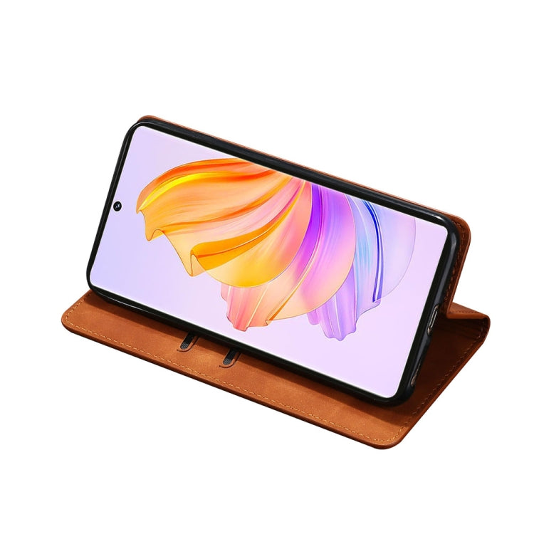 For Honor 80 SE Skin Feel Magnetic Horizontal Flip Leather Phone Case