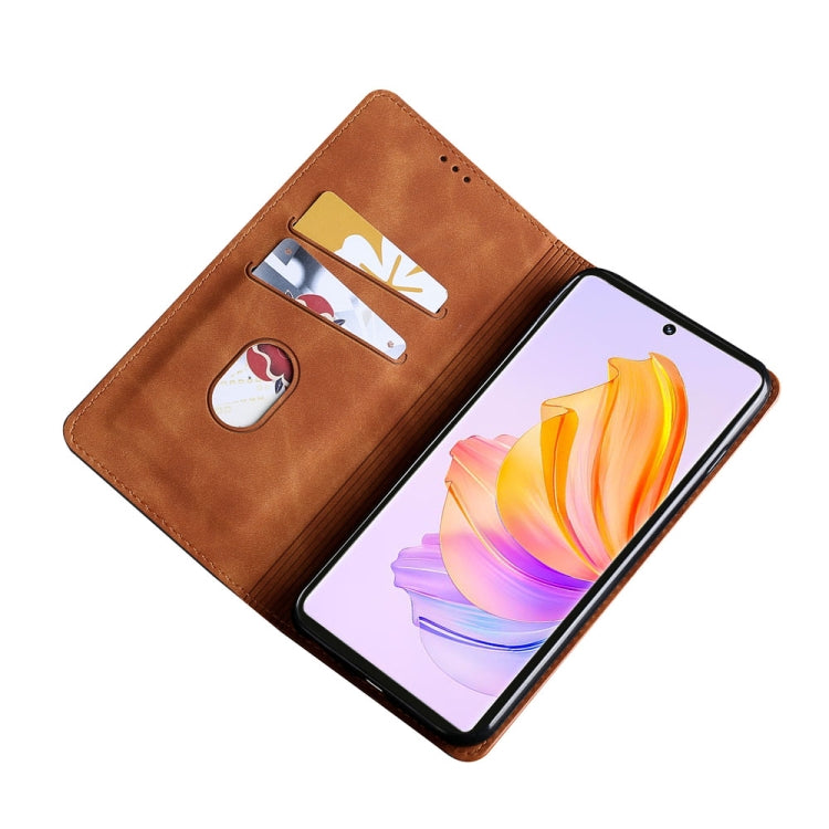 For Honor 80 SE Skin Feel Magnetic Horizontal Flip Leather Phone Case