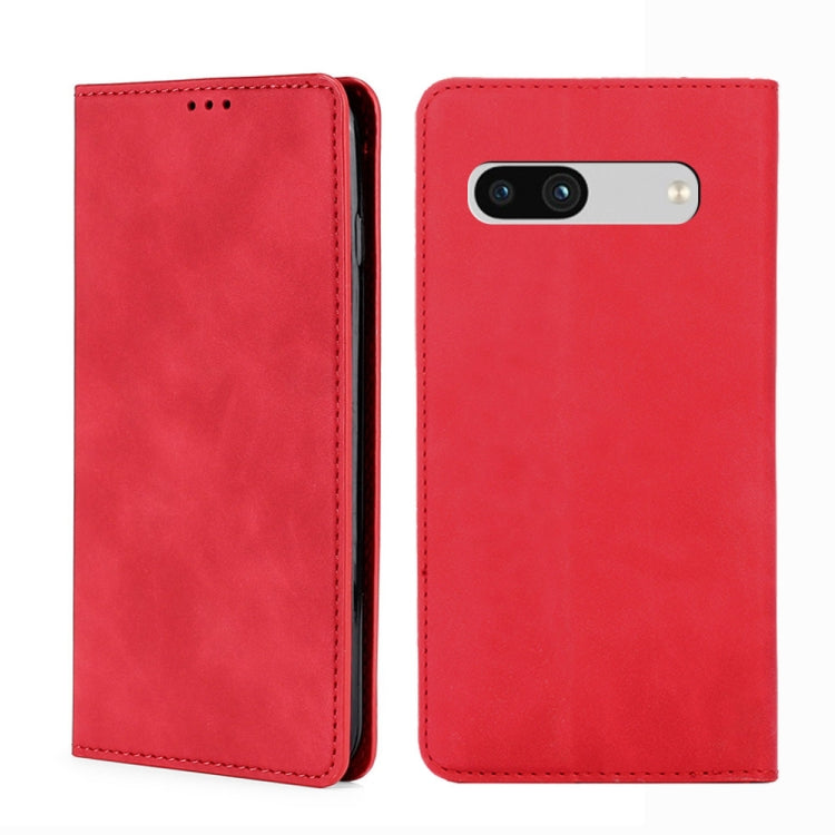 For Google Pixel 7a Skin Feel Magnetic Horizontal Flip Leather Phone Case