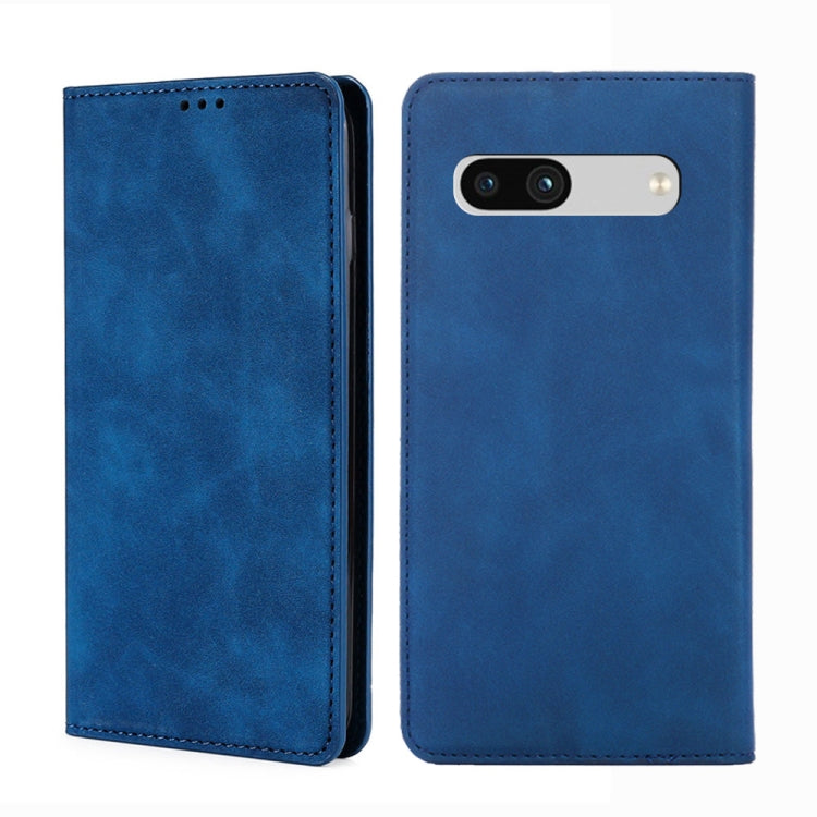 For Google Pixel 7a Skin Feel Magnetic Horizontal Flip Leather Phone Case