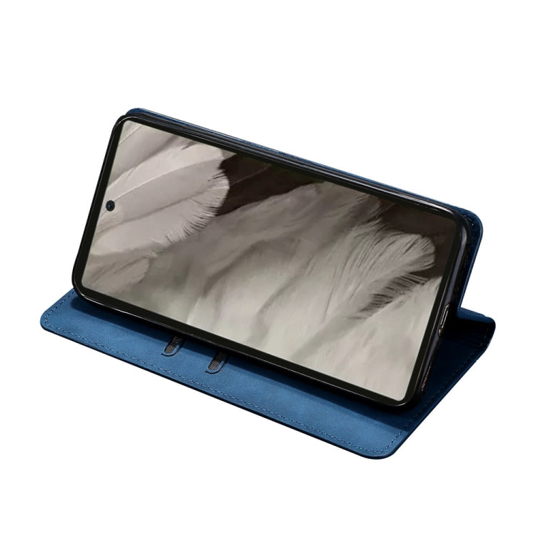 For Google Pixel 7a Skin Feel Magnetic Horizontal Flip Leather Phone Case