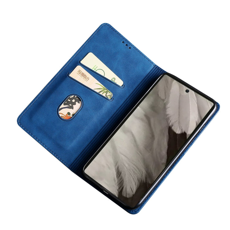 For Google Pixel 7a Skin Feel Magnetic Horizontal Flip Leather Phone Case