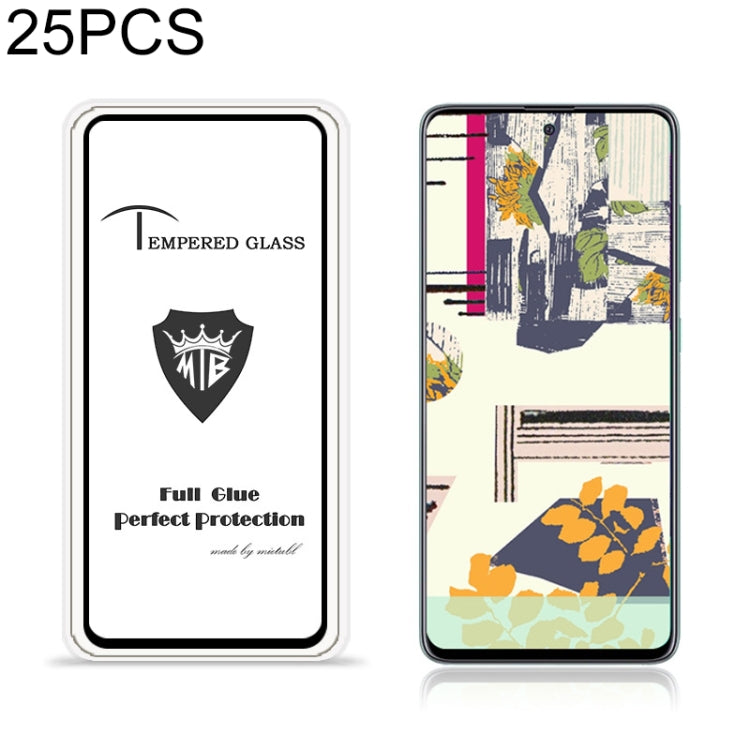 For Galaxy A71 25 PCS MIETUBL 9H Full Glue Full Screen Tempered Glass Film