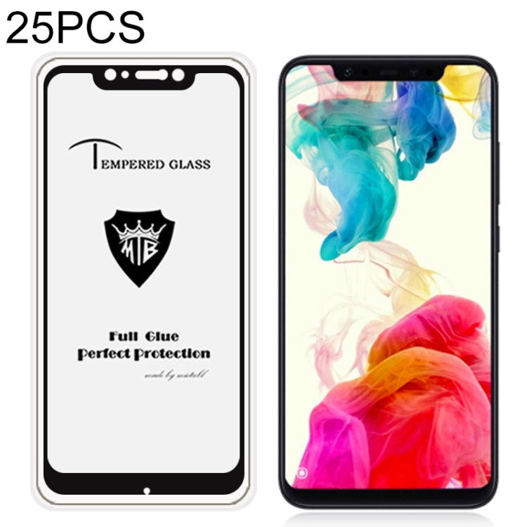 For Xiaomi Poco X2 25 PCS MIETUBL 9H Full Glue Full Screen Tempered Glass Film