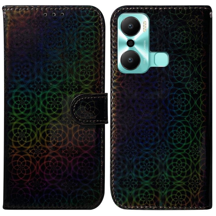 For Infinix Hot 20 Play Colorful Magnetic Buckle Leather Phone Case