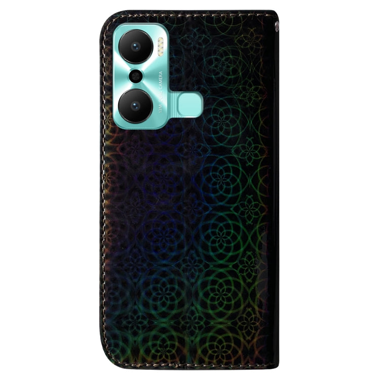 For Infinix Hot 20 Play Colorful Magnetic Buckle Leather Phone Case