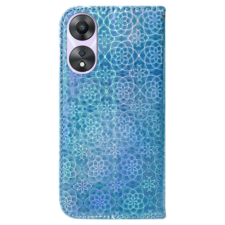 For OPPO A58 Colorful Magnetic Buckle Leather Phone Case