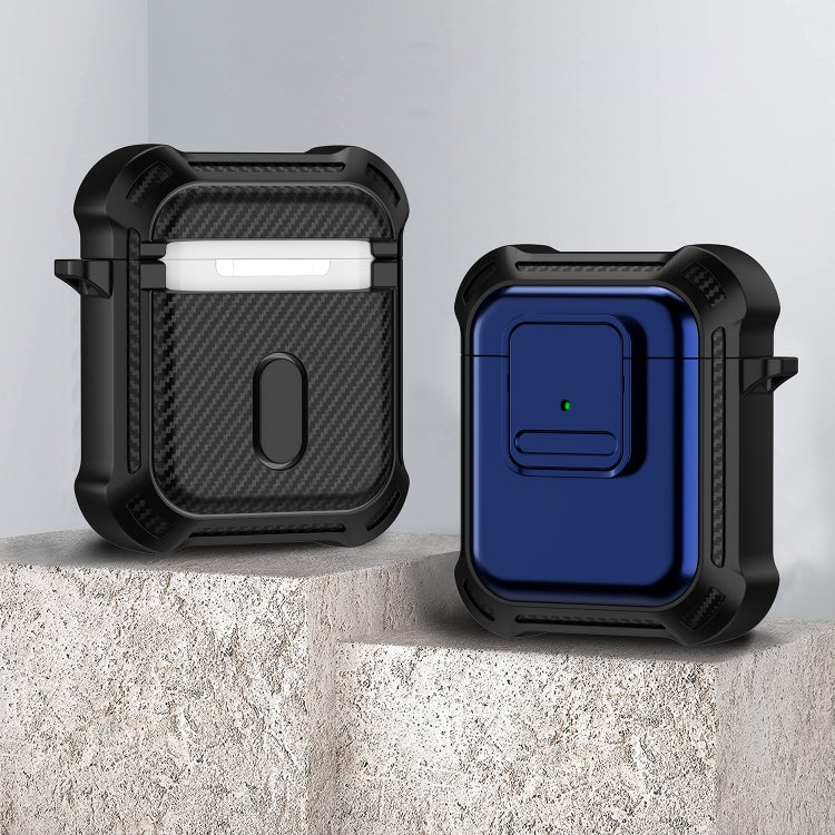 For AirPods 1 / 2 TPU + PC Shockproof Earphone Protective Case with Switch