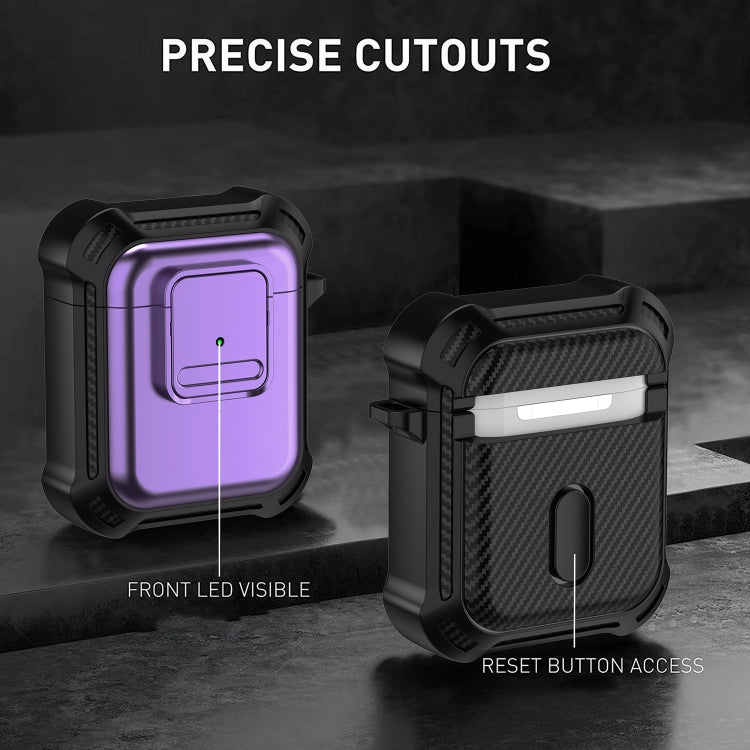 For AirPods 1 / 2 TPU + PC Shockproof Earphone Protective Case with Switch
