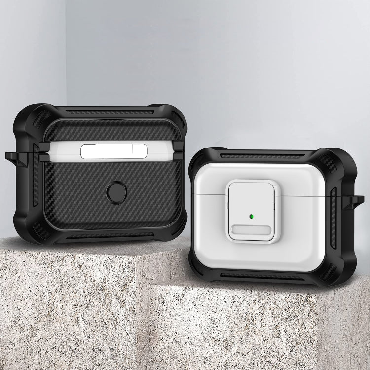 For AirPods Pro TPU + PC Shockproof Earphone Protective Case with Switch