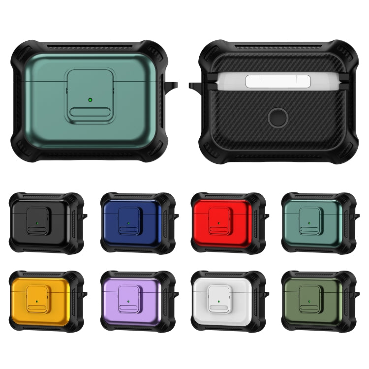 For AirPods Pro TPU + PC Shockproof Earphone Protective Case with Switch