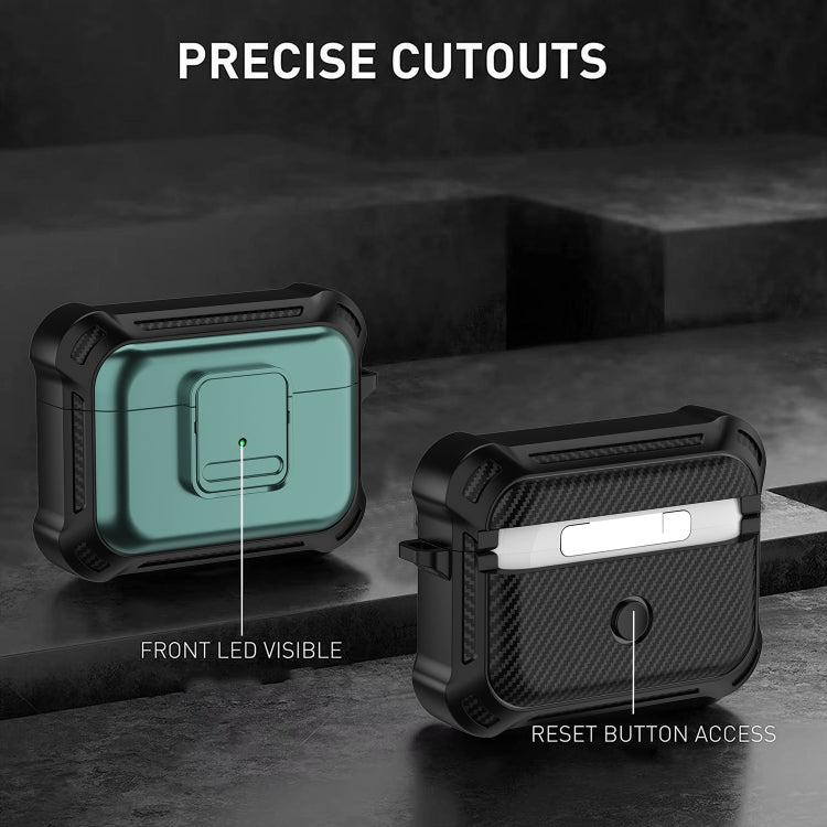 For AirPods Pro TPU + PC Shockproof Earphone Protective Case with Switch