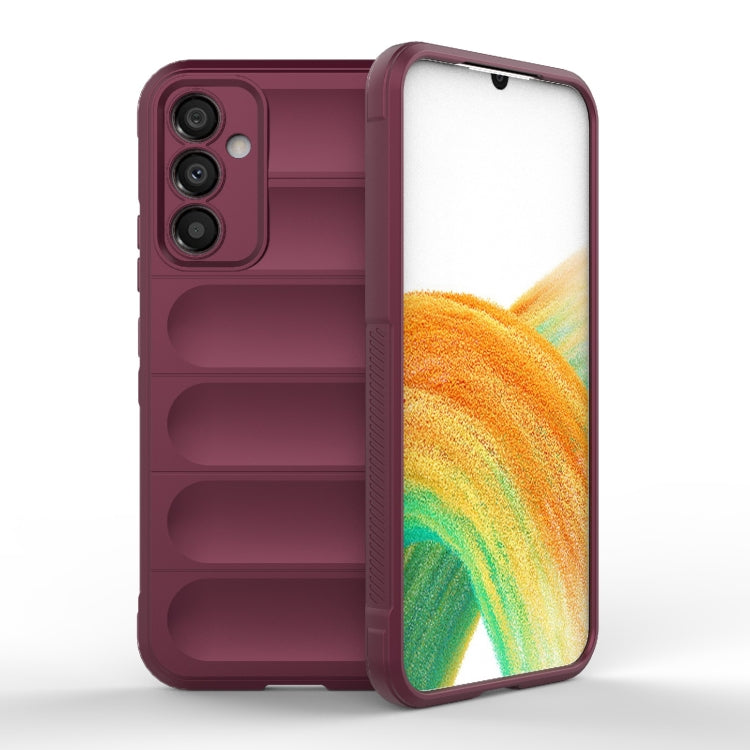 For Samsung Galaxy A34 5G Magic Shield TPU + Flannel Phone Case