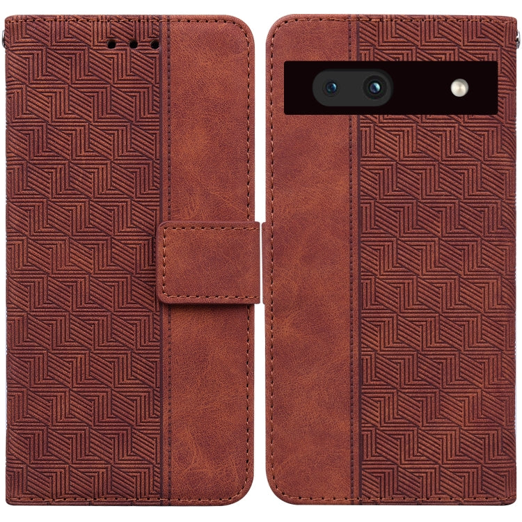 For Google Pixel 7a Geometric Embossed Flip Leather Phone Case