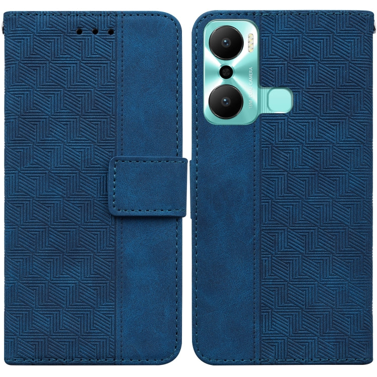 For Infinix Hot 20 Play Geometric Embossed Flip Leather Phone Case