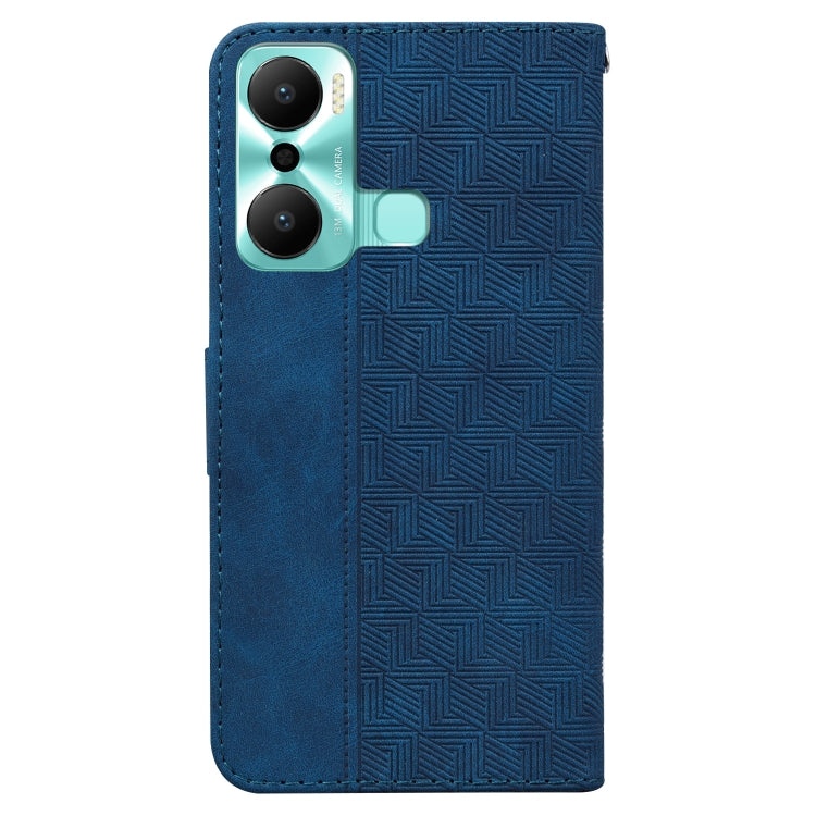 For Infinix Hot 20 Play Geometric Embossed Flip Leather Phone Case