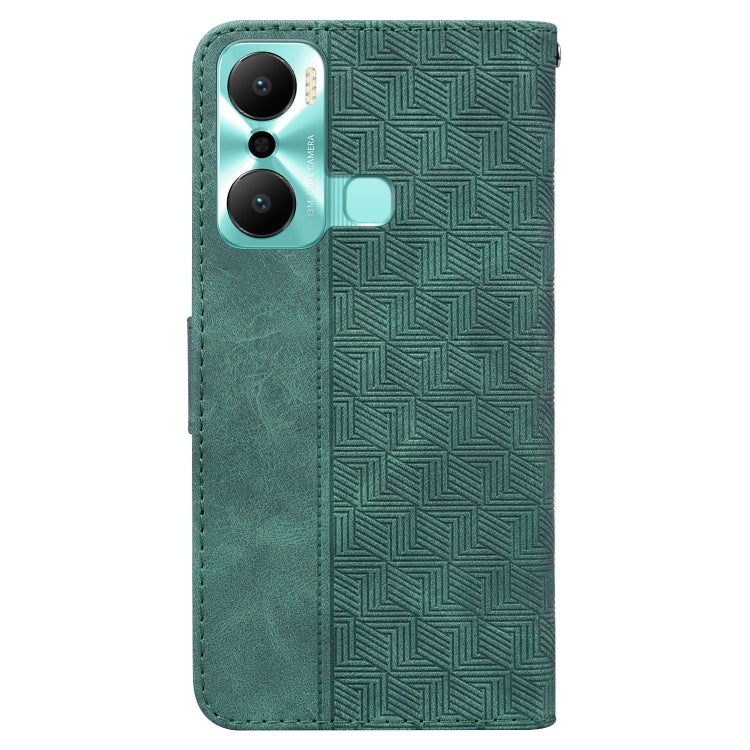 For Infinix Hot 20 Play Geometric Embossed Flip Leather Phone Case