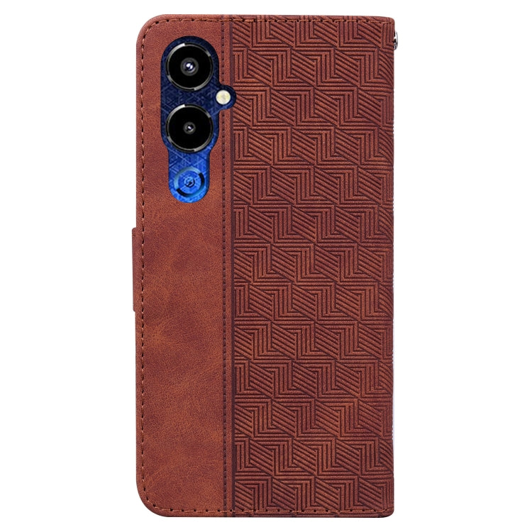 For Tecno Pova 4 Pro Geometric Embossed Flip Leather Phone Case