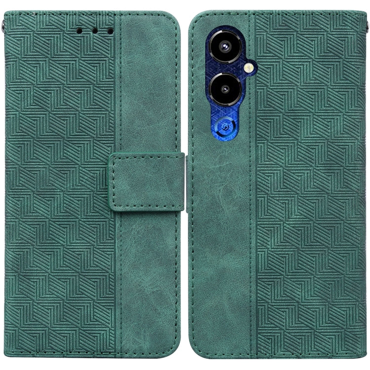 For Tecno Pova 4 Pro Geometric Embossed Flip Leather Phone Case
