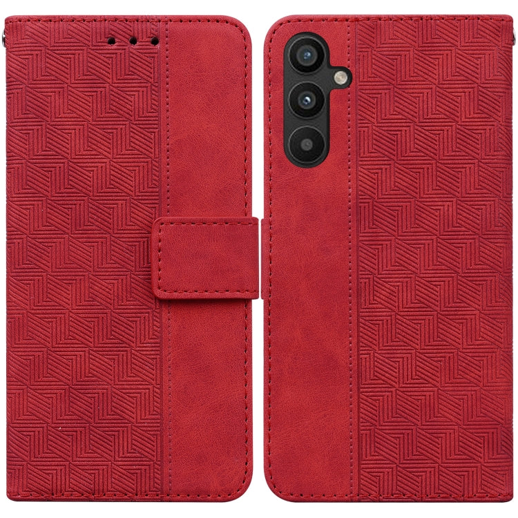 For Samsung Galaxy A54 5G Geometric Embossed Flip Leather Phone Case