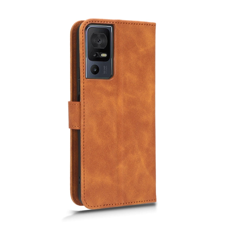 For TCL 40SE Skin Feel Magnetic Flip Leather Phone Case