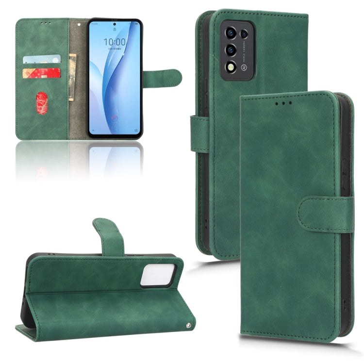 For ZTE Libero 5G III Skin Feel Magnetic Flip Leather Phone Case