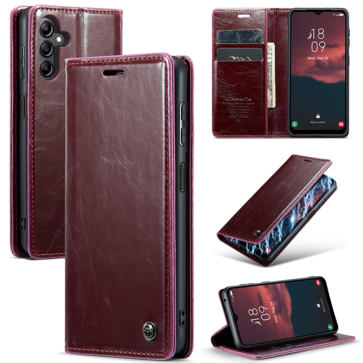For Samsung Galaxy A14 5G CaseMe 003 Crazy Horse Texture Leather Phone Case