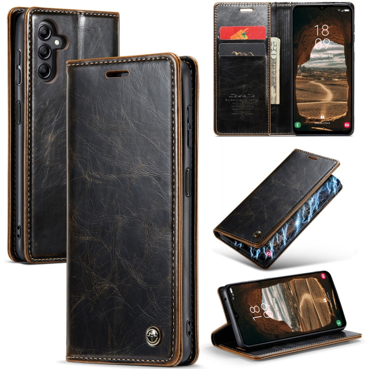 For Samsung Galaxy A14 5G CaseMe 003 Crazy Horse Texture Leather Phone Case