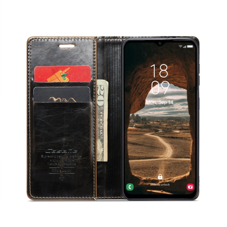 For Samsung Galaxy A14 5G CaseMe 003 Crazy Horse Texture Leather Phone Case