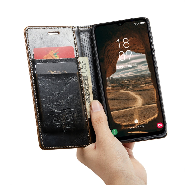 For Samsung Galaxy A14 5G CaseMe 003 Crazy Horse Texture Leather Phone Case