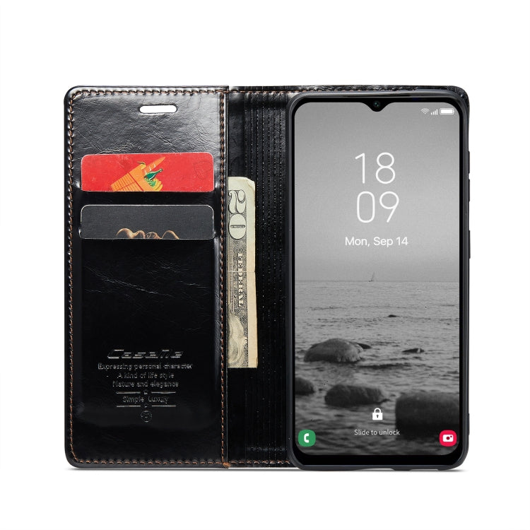 For Samsung Galaxy A14 5G CaseMe 003 Crazy Horse Texture Leather Phone Case