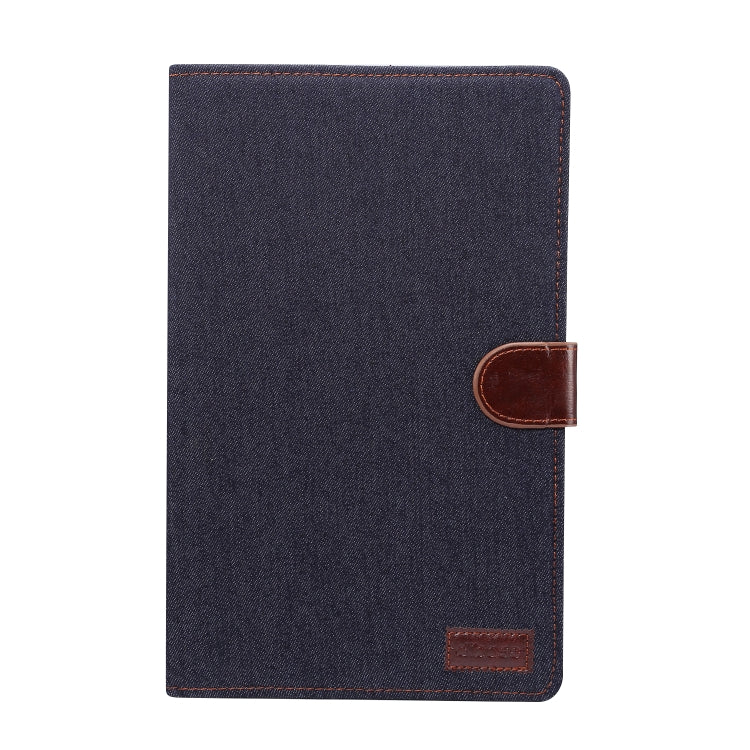 For Galaxy Tab S6 Lite P610 / P615 Horizontal Flip Denim Leather Case, with Holder & Card Slots & Wallet & Sleep / Wake-up Function